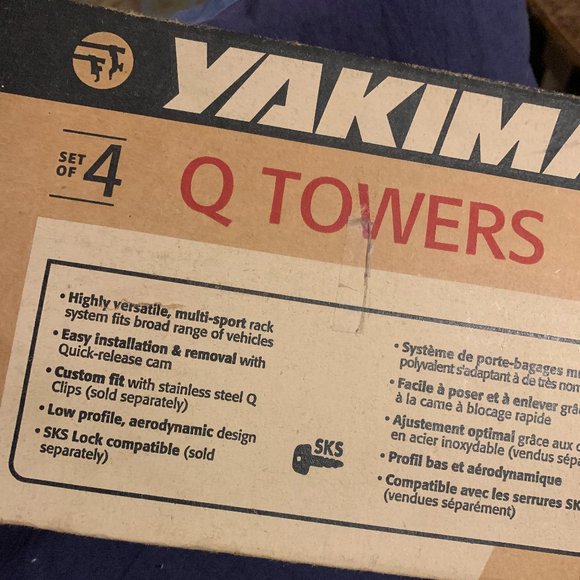 yakima Other Set Of 4 Yakima Q Towers For Roof Top Rack And Fits